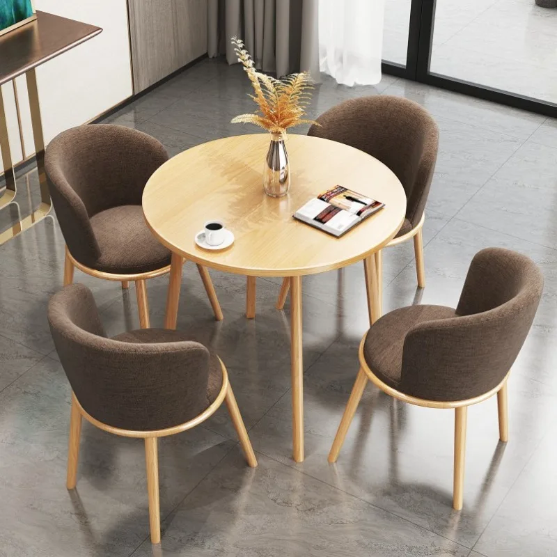 Nordic Pub Side Salon Coffee Table Sets Tea Small Round Luxury Minimalist Chair Modern Metal French Huismeubilair Furniture