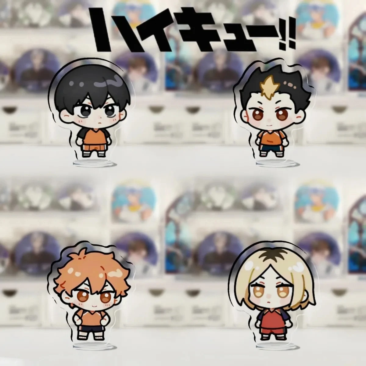 Haikyuu Anime Figures Stand Model Plate Mini Acrylic Plate Desk Decor Standing Desktop Decoration Kawaii Gift for Fans Friends