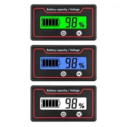 Monitor pojemności baterii 9-120v miernik baterii 12v 24v 48v napięcie procentowe baterii wskaźnik pomiarowy narzędzia miernik testowy