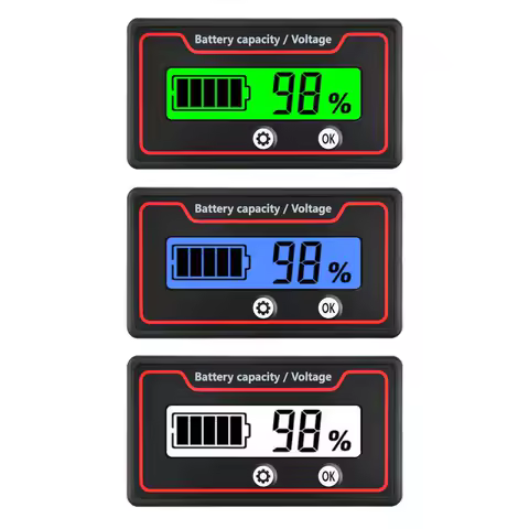 Battery Capacity Monitor 9-120v Battery Meter 12v 24v 48v Battery Power Percentage Voltage Indicator Gauge Tester Meter Tools