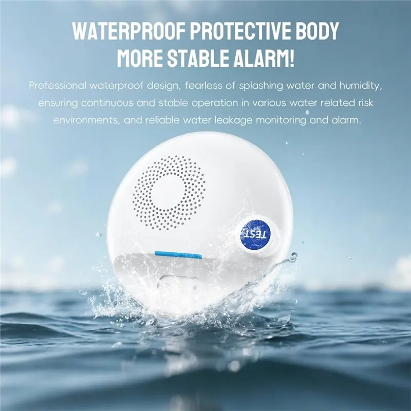 ABMF-Wireless Water Leak Detector -Works Standalone Or With Smart Hub, Loud Siren, IP67 Waterproof,For Home,Basement,Bathroom