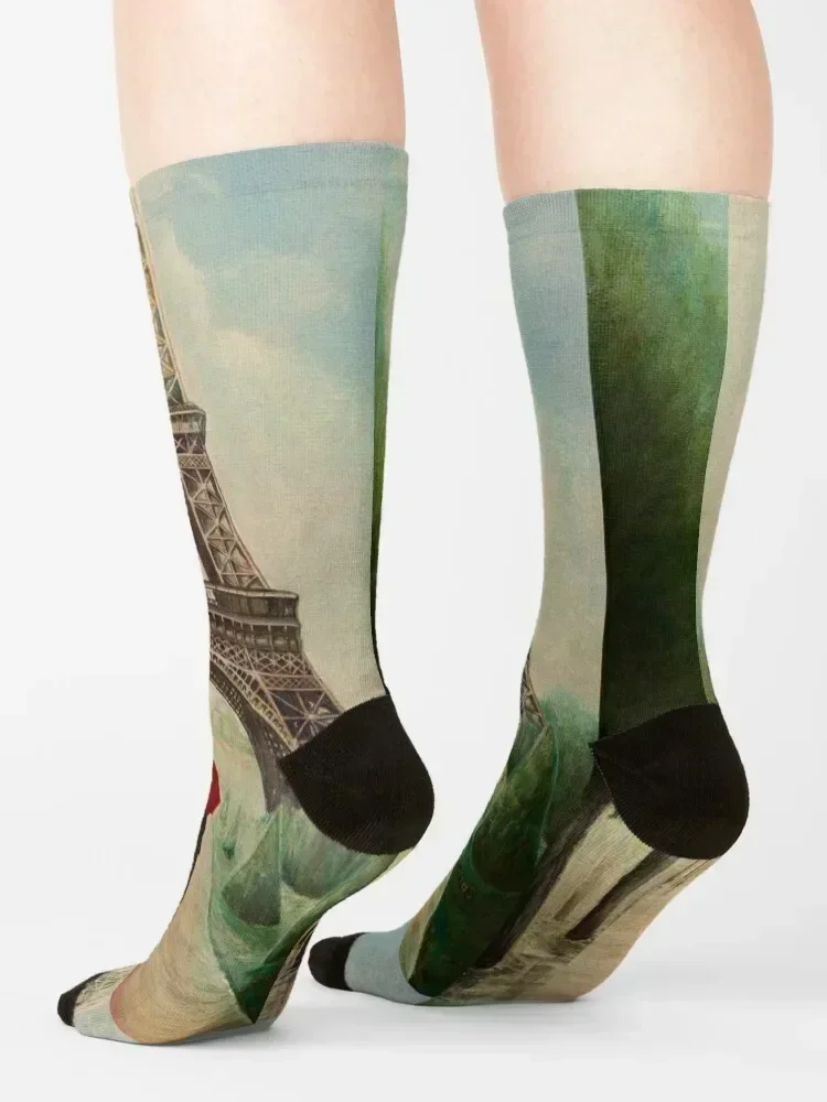 في برج ايفل الجوارب الضاغطة الرياضية لكرة القدم المضادة للانزلاق أفكار هدايا عيد الحب الجوارب النسائية للرجال #4