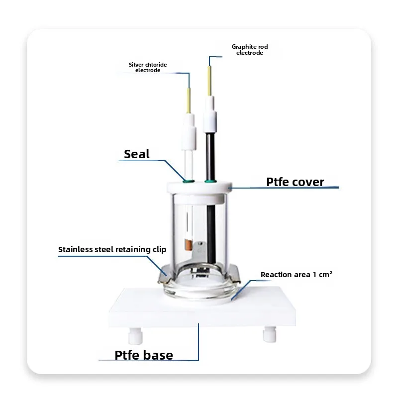 Electrochemical Coating Evaluation Cell, Mini‑Sample Test Corrosion Cell with Micro Electrodes