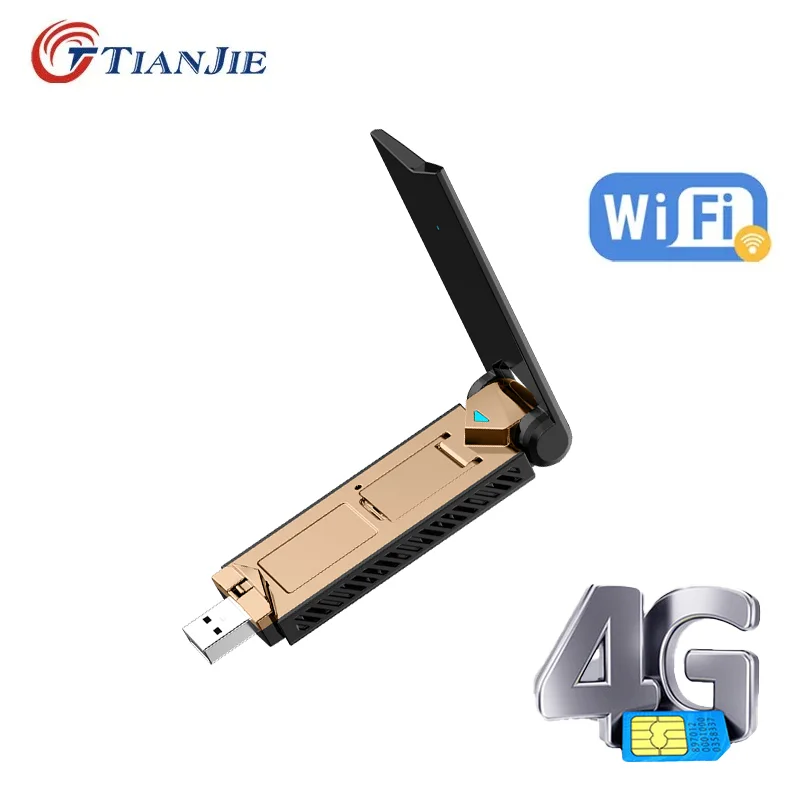 

150mbps 4G WiFi Router USB Dongle Sim Card Wireless Modem Stick Outdoor Car Mobile Broadband Adapter With External 2 Antennas