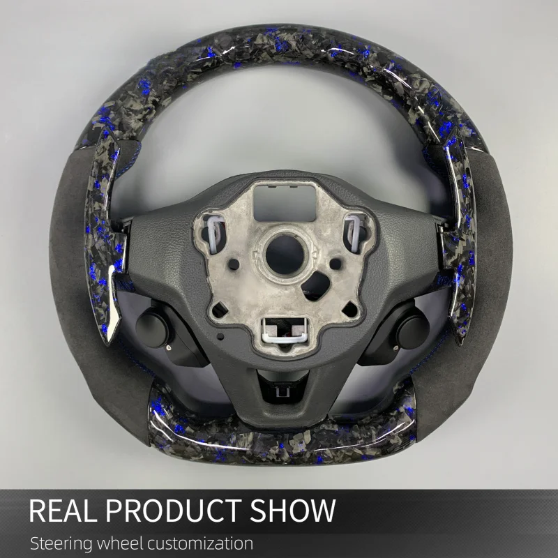 Volante esportivo personalizado de fibra de carbono, para volkswagen mk8 golf 8 gti/r/tneeg/jetta/cc/passat 2020-2025