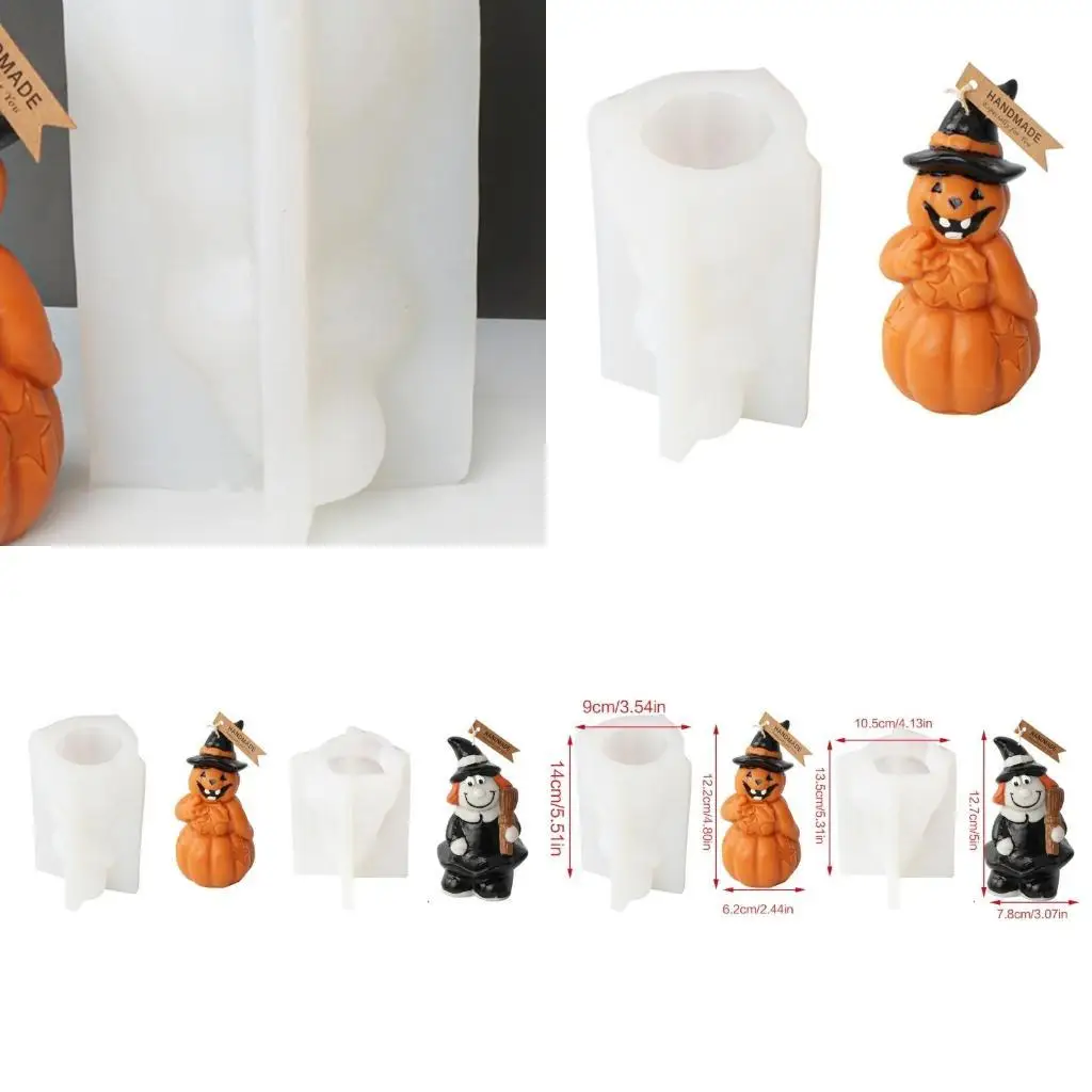 

J78F DIY Crafts Moulds Halloween-themed Silicone Material for Hand-Making Soap