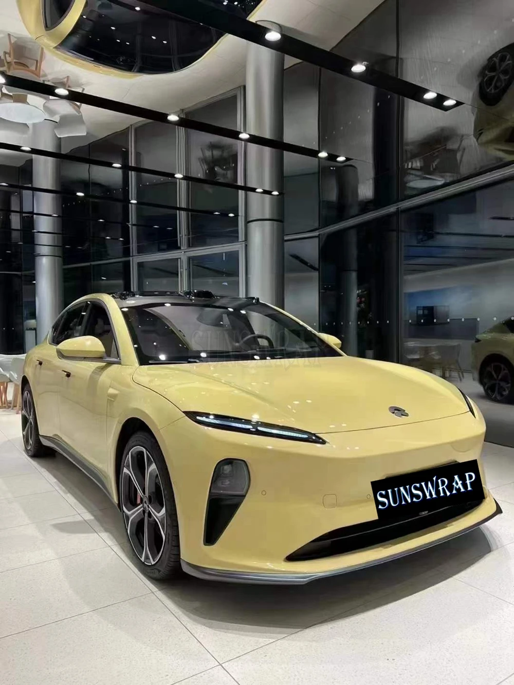 

Glossy Sunbathe yellow Car Vinyl Wrap Film PET Car Sticker Air Free Auto Accessories Interior Decoration Gloss Wrap Vinyl 5x59ft