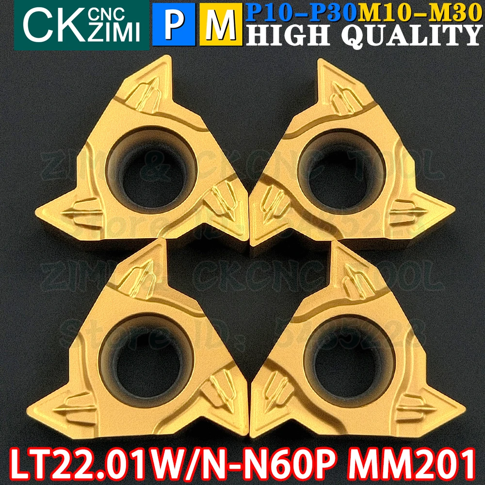 LT22.01N-N60P MM201 LT22.01W-N60P MM201 22IR 22ER N60 Carbide Inserts Internal External Thread Threaded Inserts Tools CNC Tools