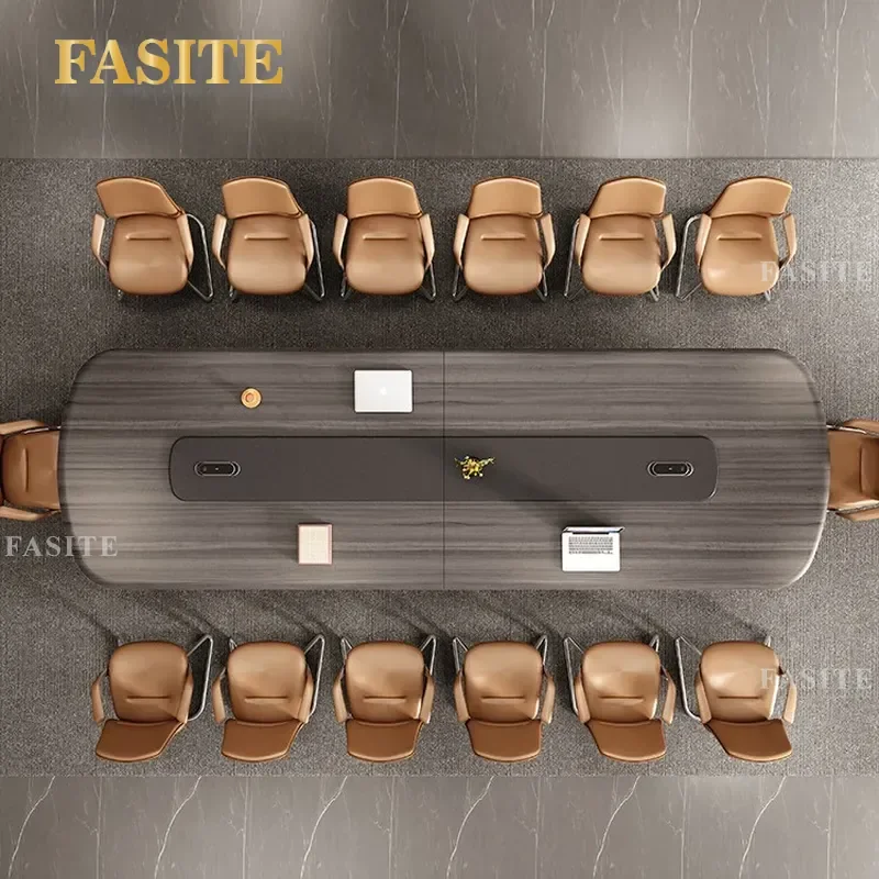 For Large Conference Table Simple Modern Oval Long Meeting Room Reception Negotiation Desk Furniture