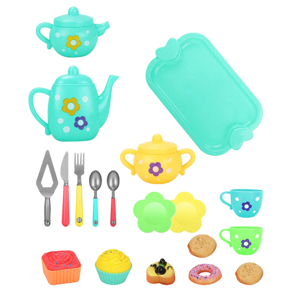 Dessert Simulation Teapot Teacup Child Boy Toys Kids Pvc Toddler Realistic Imitation
