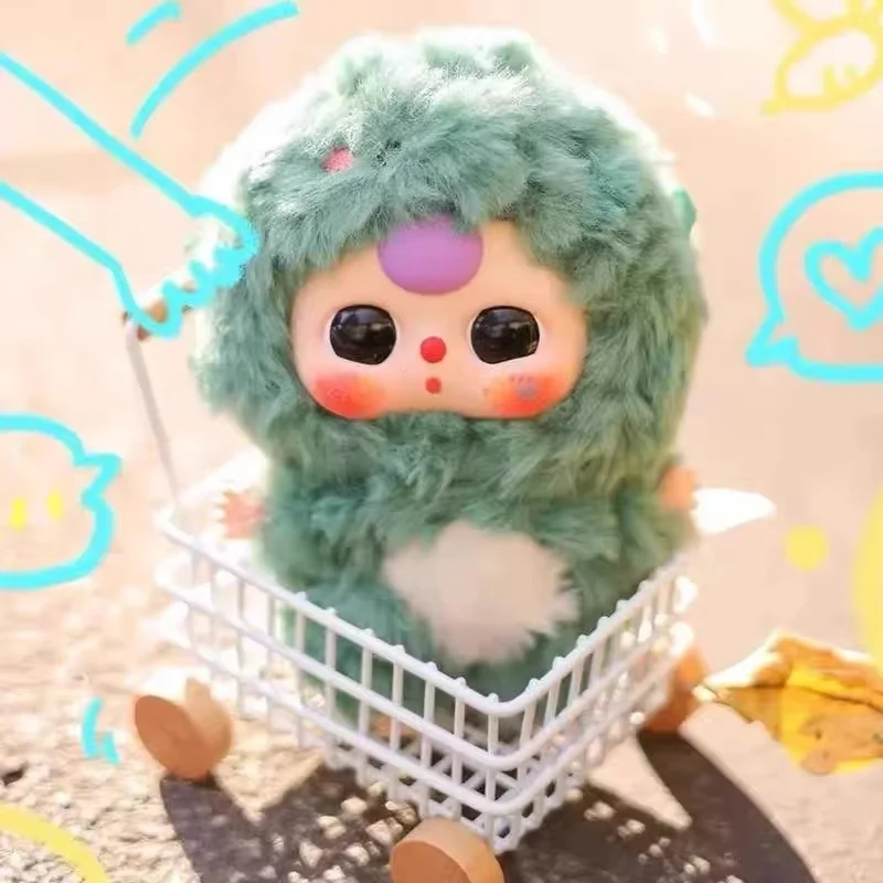 Baru Bayi Tiga Asli Lucu Vinyl Kotak Buta Kartun Mainan Model Dekorasi Koleksi Teman Ulang Tahun Natal Gadis Hadiah Liontin