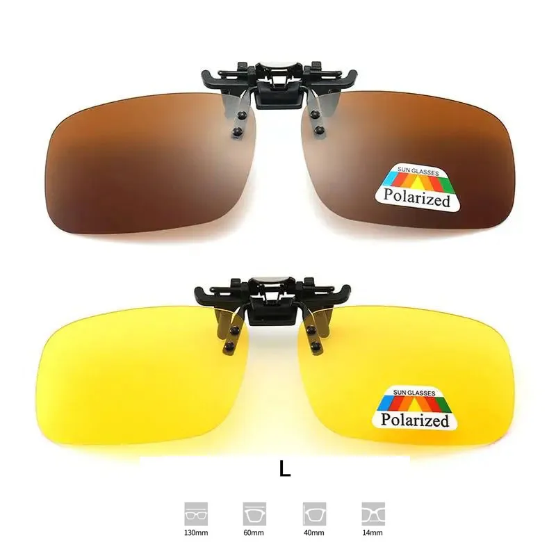 4-kleuren grijze lenzen gepolariseerde zonnebril clip-on opklapbare UV-380 rijden vissen nachtkijker clips