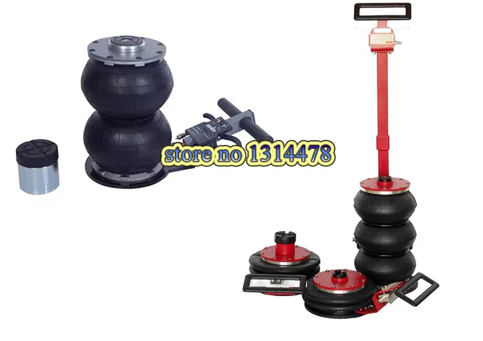 High Quality 2 Tons Pneumatic Balloon Jacks With Long Handle TWO Rubber Balls