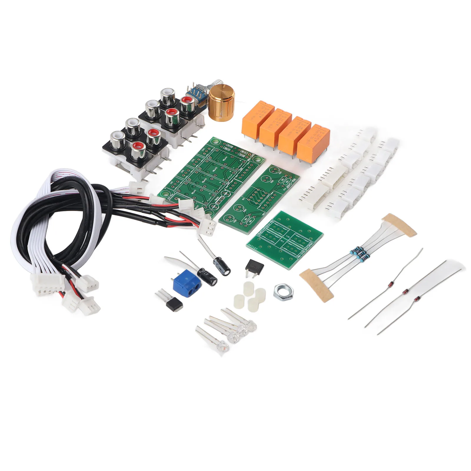 Audio Input Switch Module DIY Switching Board 4 Way Signal Selector Amplifier Relay Signal Selector Module