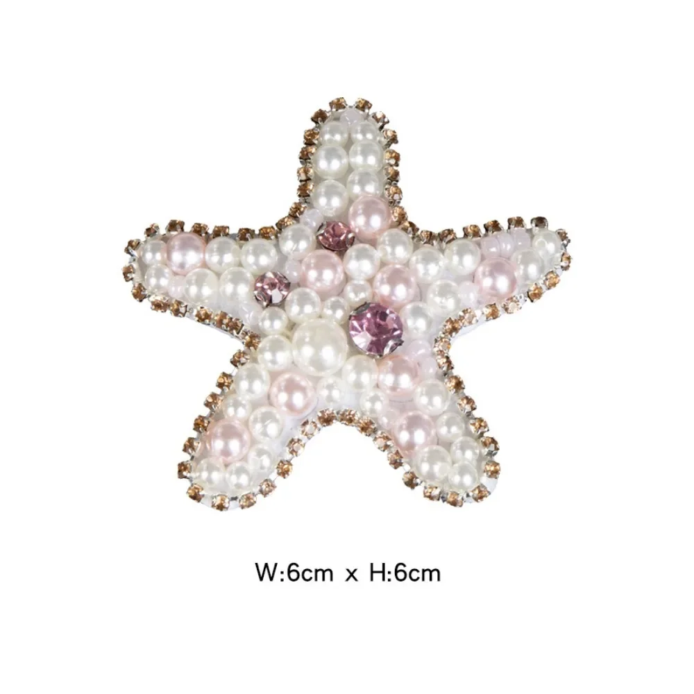 Heavy Handmade Beads, Colored Ocean Starfish, Conch Shell, Cloth Sticker, Clothing Accessories DIY Headgear, Bag Sticker,