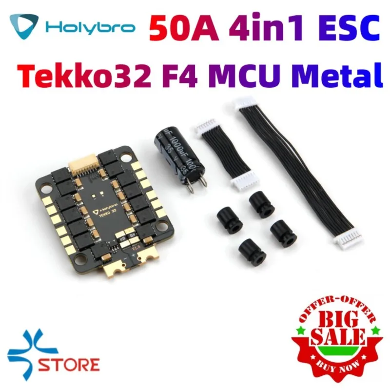 Holybro Tekko32 F4 MCU Metal 50A Blheli_32 3-6S 30.5X30.5mm 4 In 1 Brushless ESC for RC FPV Racing Drone $65.42$130.83 -50%5 sold4 × $16.36 with no interestSee previewSimilar items