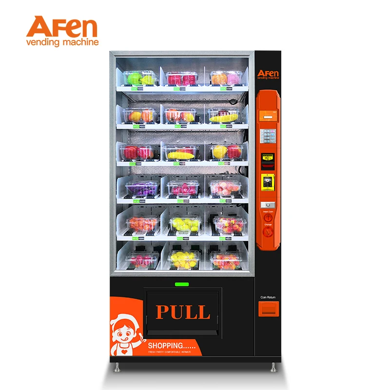 AFEN Intelligent Fresh Food Vegetables and Sandwich Vending  With Elevator System Vinding