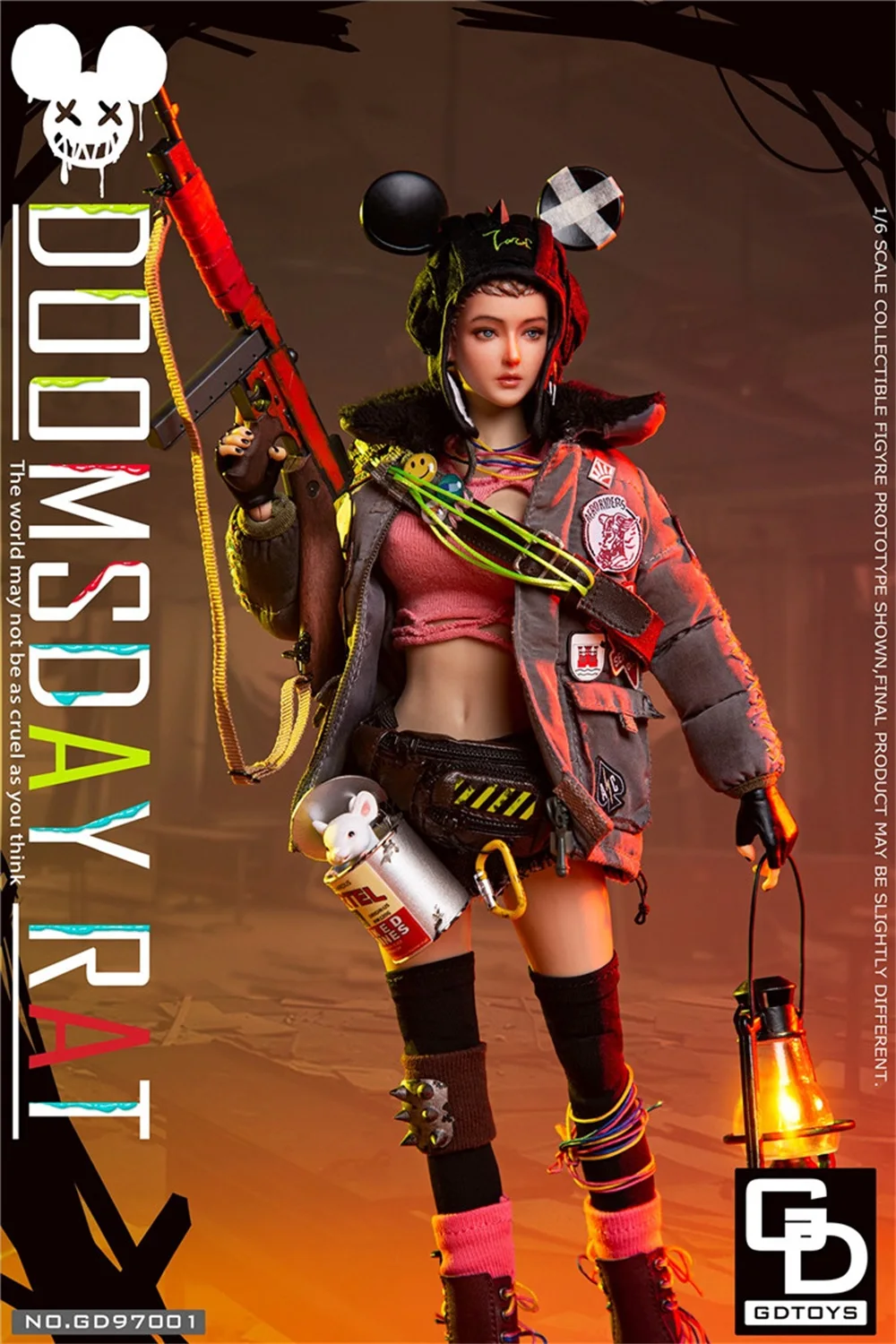 1/6 GDTOYS GD97001 DoomsdayRat Female Girl Warrior Mouse Full Set Moveable Action Figure Gift For Fans Collect