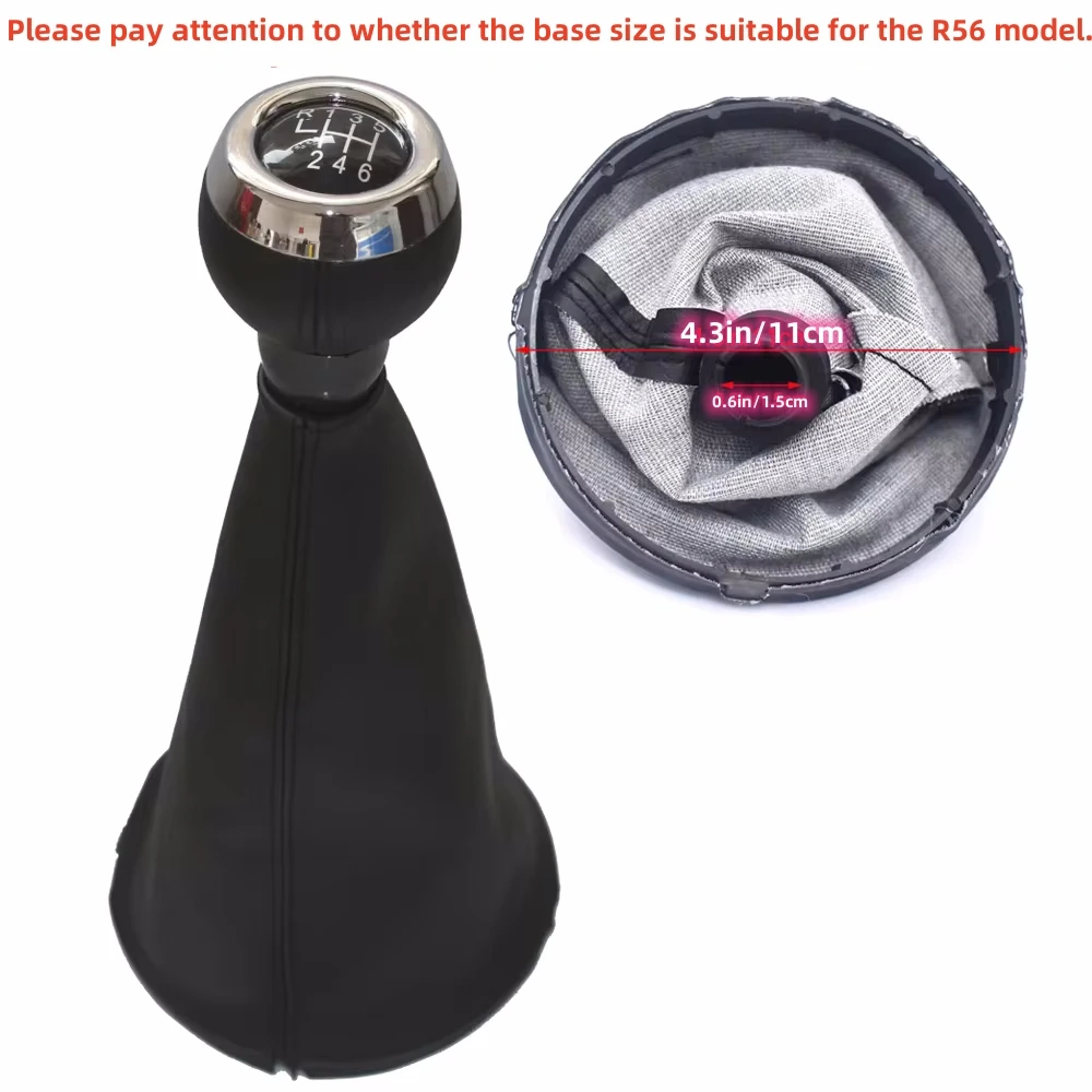 For MINI COOPER R55 R56 R57 R58 R59 R60 R61 5/6 Speed Gear Shift Handle Knob Lever Stick Car Dust Cover Leather Car Accessories