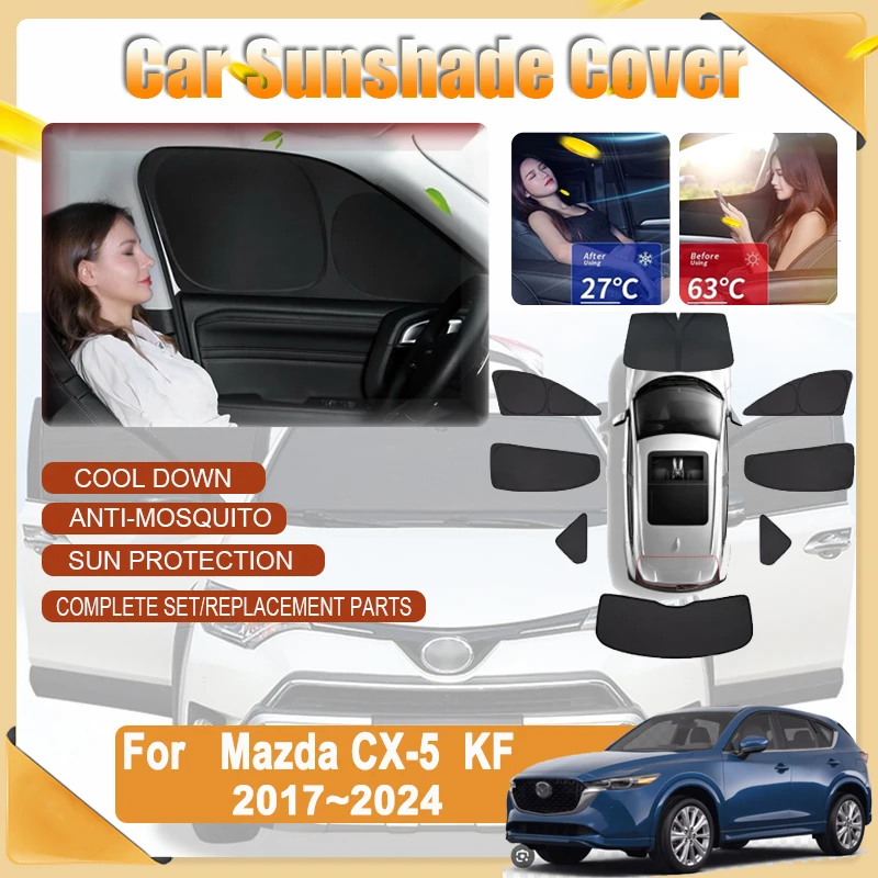 

Car Window Shading For Mazda CX5 2023 Accessories CX 5 KF 2017~2024 Window Shading Sun Protector Luxury Sun Visors Accessories