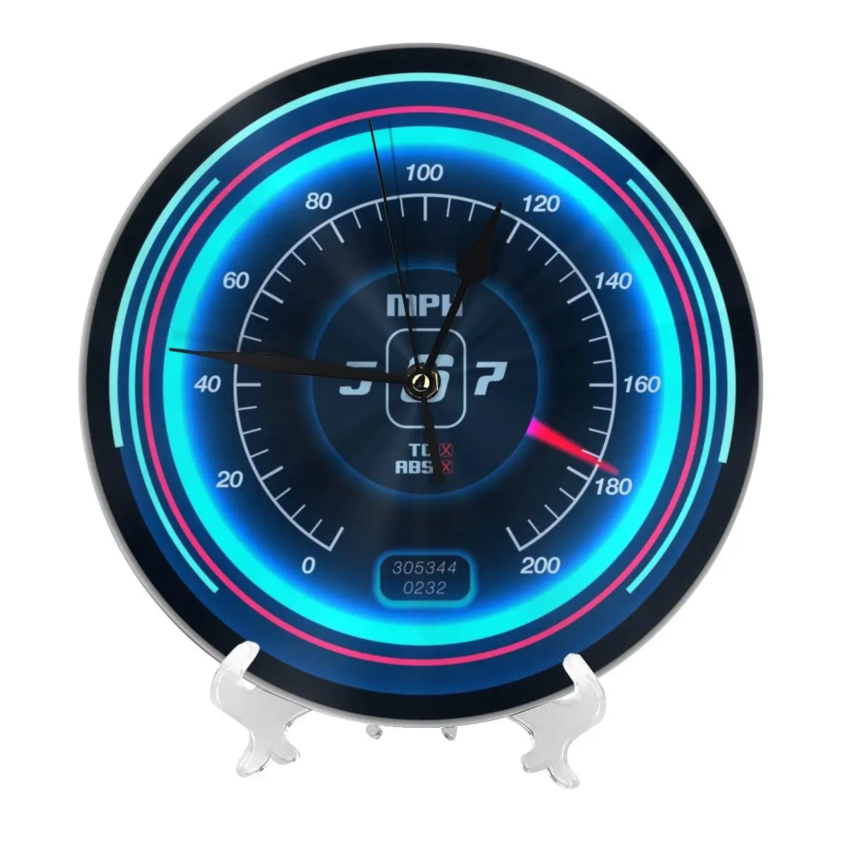 Neon Speedo Wall Clock Modern 3D for Home Office Hotel Restaurant School Decoration