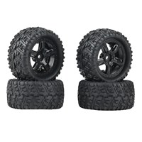 4Pcs Rubber Tires Tyre Wheel P6973 for Remo Hobby Smax 1621 1625 1631 1635 1651 1655 1/16 RC Car Upgrade