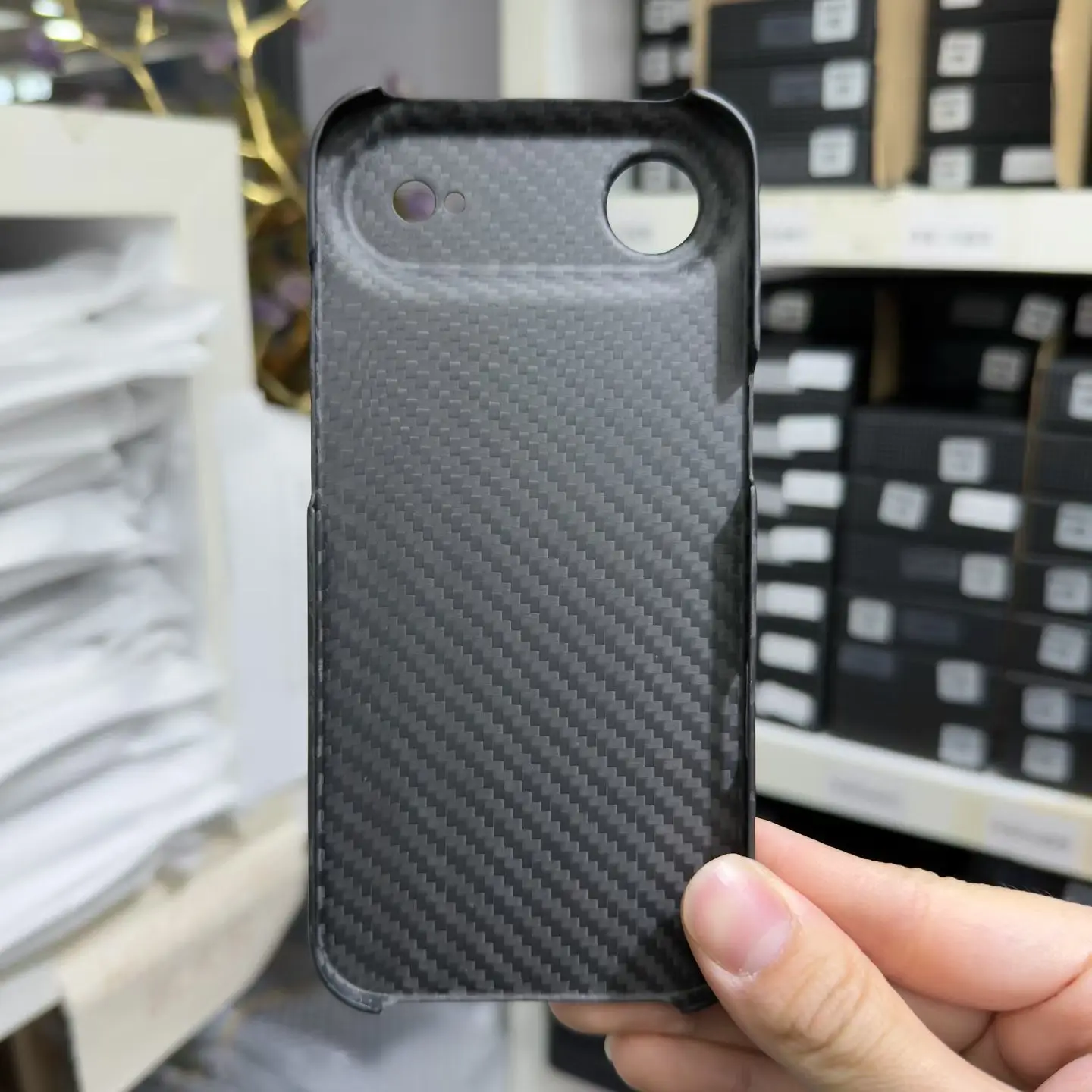 Oryginalne, cienkie etui z kutego włókna węglowego do iPhone Air, iPhone Air Ultra, cienka, twarda, matowa, błyszcząca, kuta obudowa ochronna na tył telefonu. — zdjęcie produktu 3
