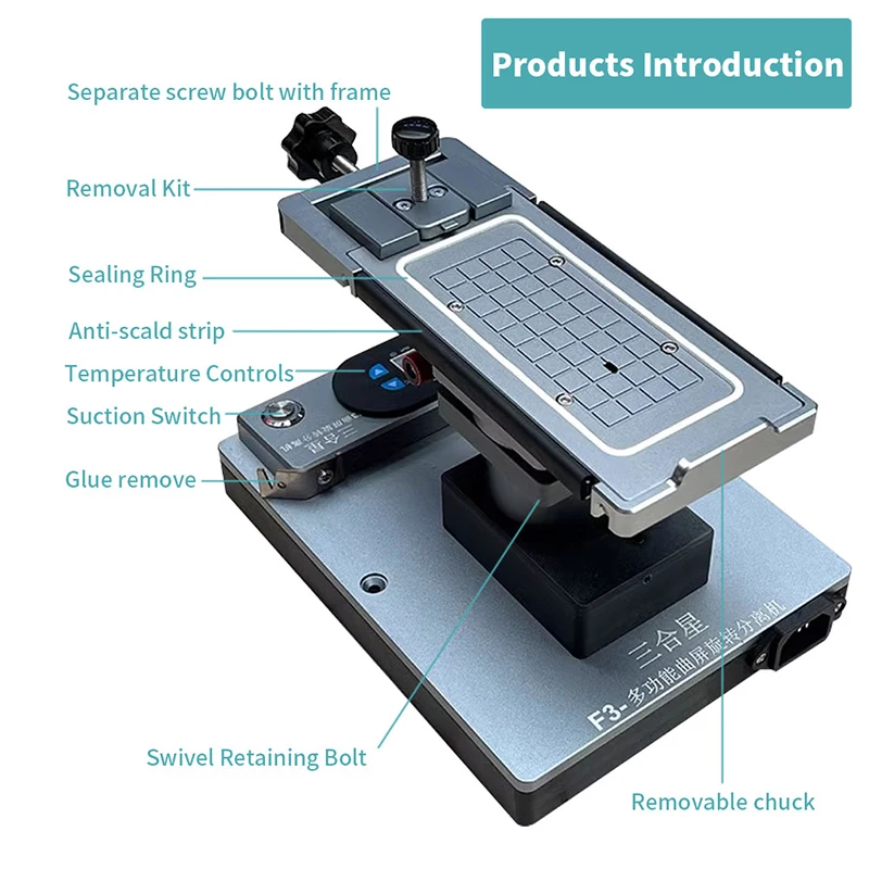 Samking F3 Vacuum Separator Machine Rotatable Touch Screen LCD OCA Lamination Heating Removal Separate Tools For Phone Repair