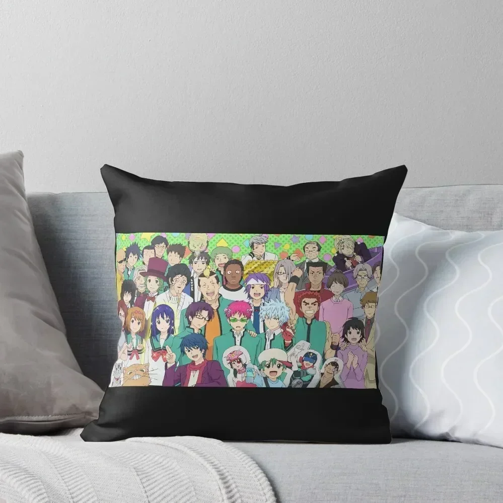 The Disastrous Life of Saiki K Throw Pillow Decorative Cushions Cushions Home Decor pillow