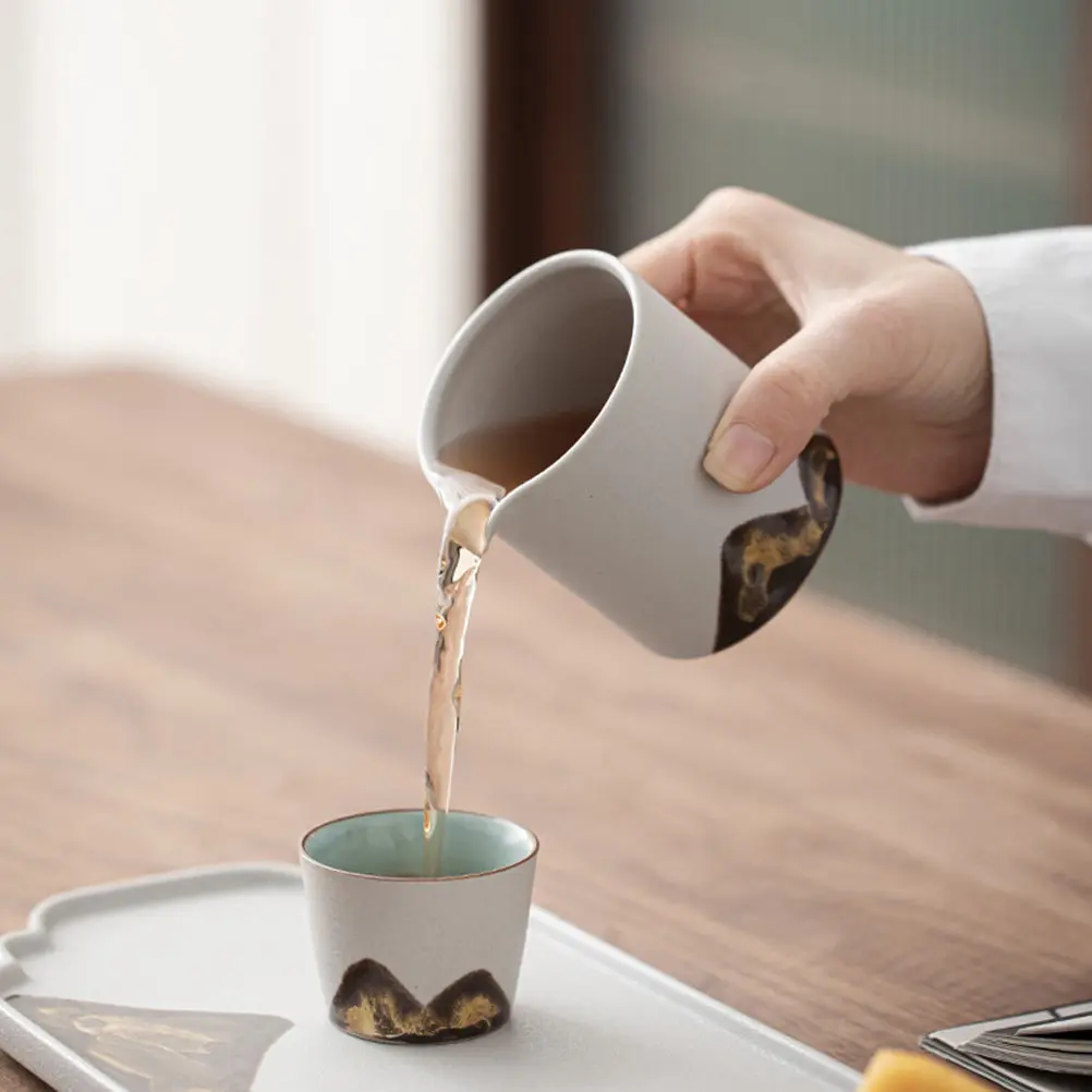 

1Pcs Tea Pitcher Stylish Design Functional Spout Easy Pour Tea Dispenser Great for Gathering Family Friends Daily Use