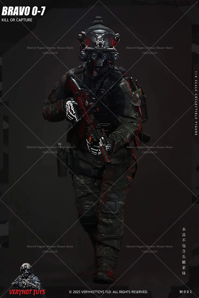 1/6 Scale Special Task Force Member Camouflage Suit Male Clothes For BRAVO 0-7 12-inch Action Figure Soldier Number VERYHOT M001