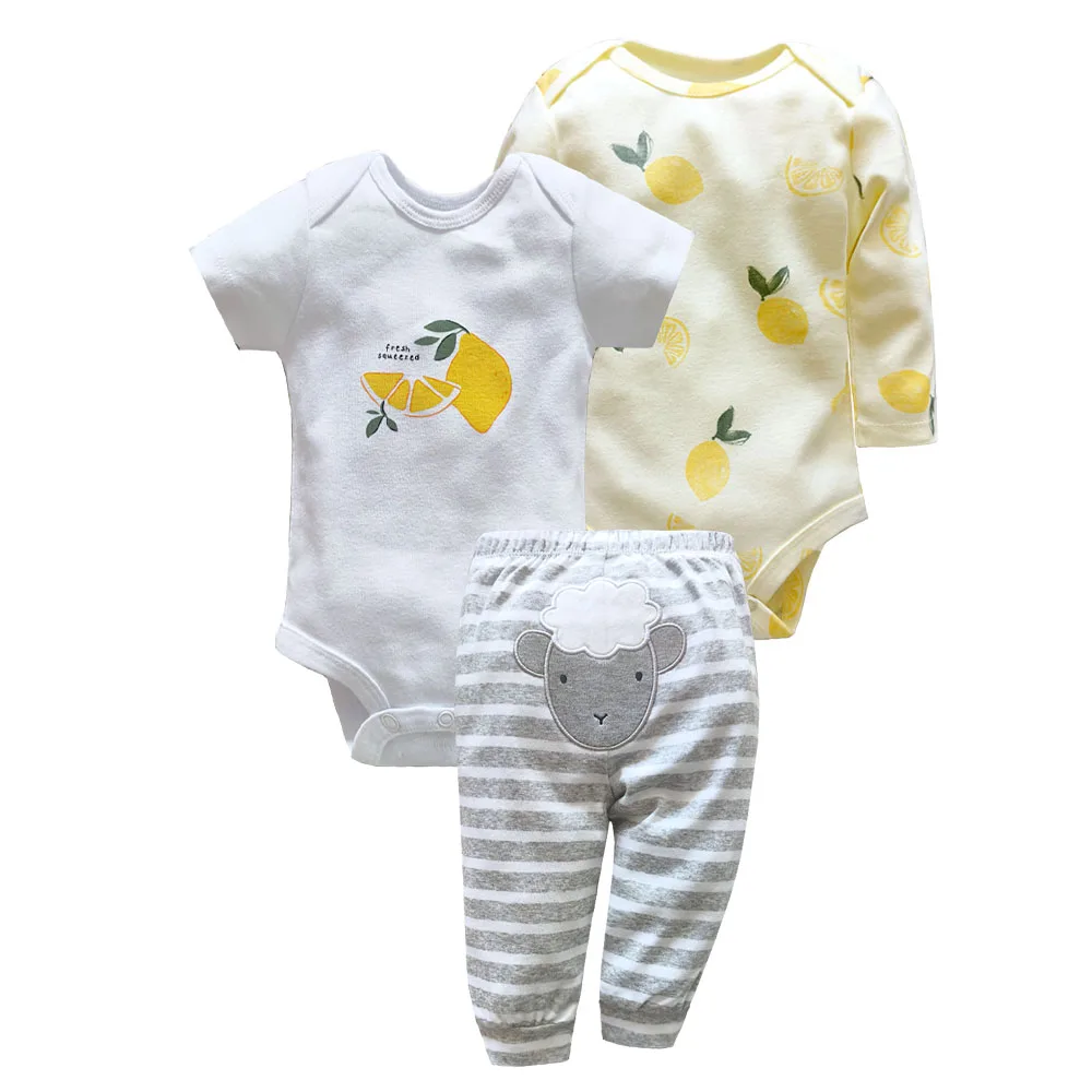 Neues modisches Baby-Kleidungsset für Jungen, 100 % Baumwolle, Baby-Kleidung für Mädchen, Cartoon-Druck, Baby-Body und Baby-Hose, Kleidung für Neugeborene – Detail 8