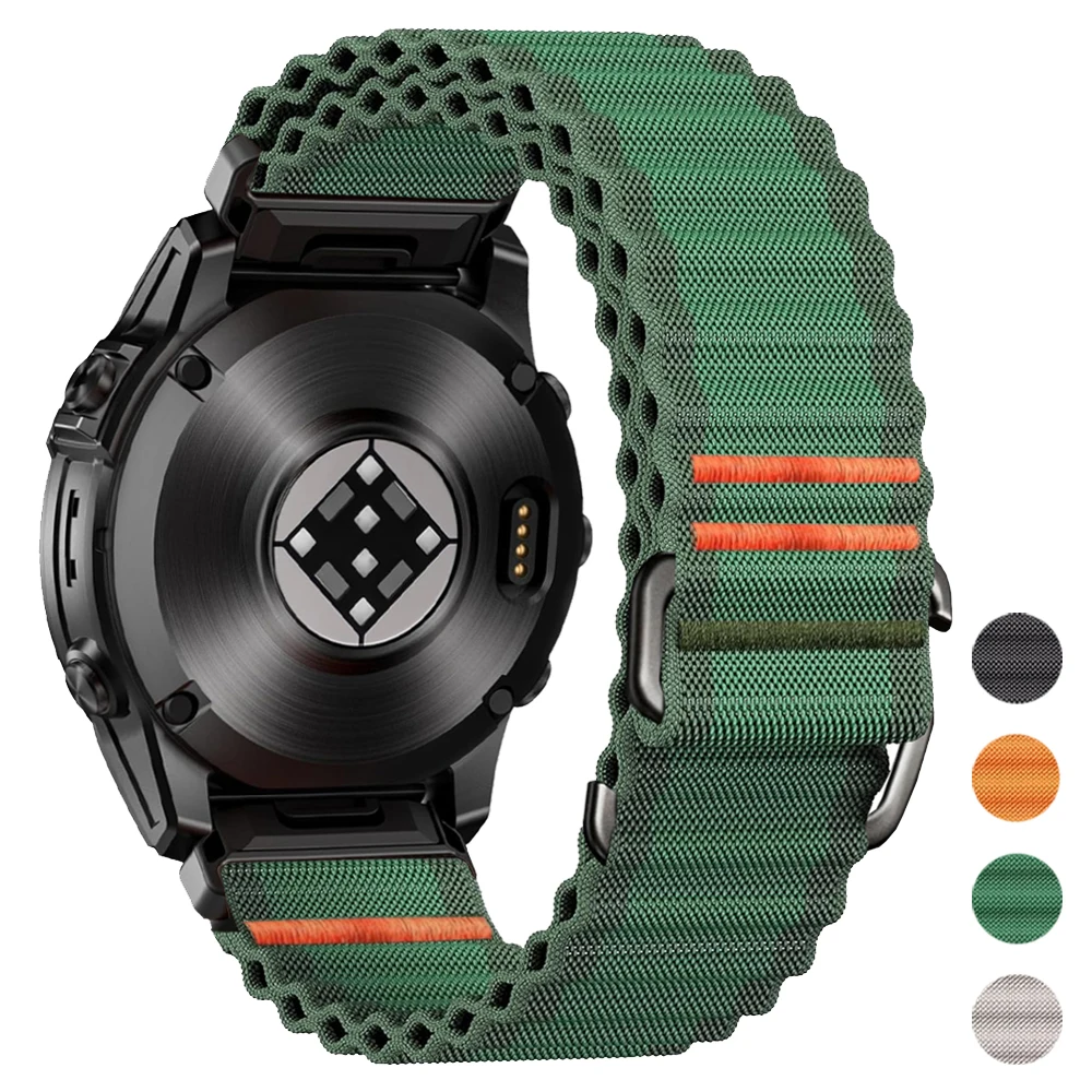 22 mm 26 mm Nylon-Schnellarmband für Garmin Fenix 8 E 7X 7 Pro 6X 6 5X 5 Tactix 8 7 Forerunner 965 955 Enduro 3 Epix Pro Loop Band