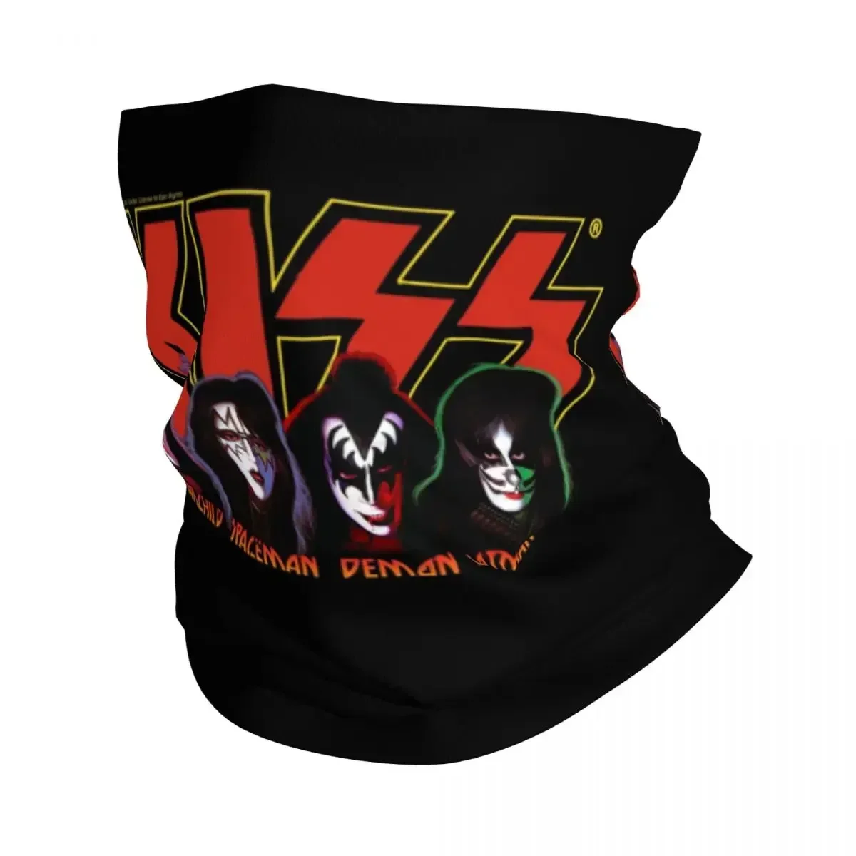 

Kiss Rock Band Bandana Neck Gaiter Merchandise Music God Of Thunder Face Scarf Multifunctional Scarf Unisex Adult Breathable