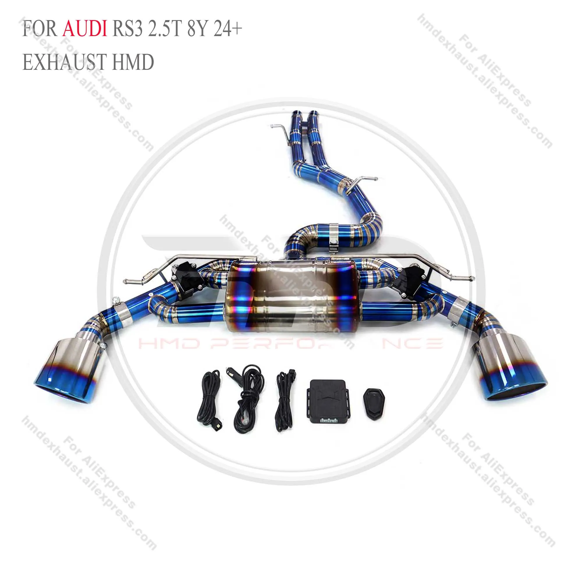 

HMD Titanium Exhaust System Performance Catback for AUDI RS3 2.5T 8Y 24+ Muffler With Valve