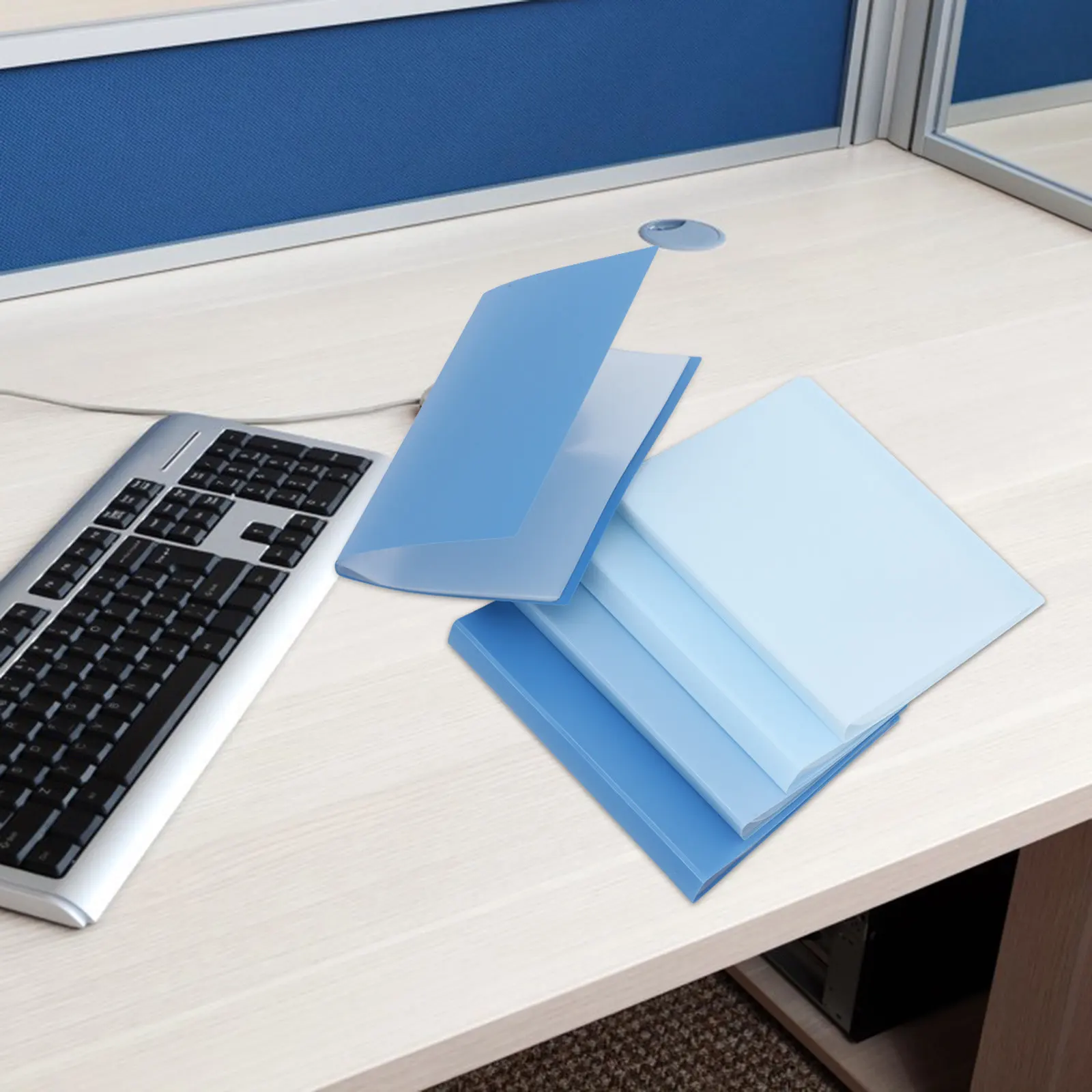 

5pcs Gradient Color File Portable Document Organizer For Receipts Bills Checks Storage Multiple Pockets Folder Binder