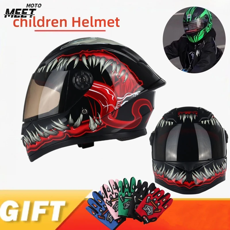 

New Children Helmet Safety Kid Riding Helmets CuteFull Face For Four Seasons Outdoor Sports Head Bicycle Motorcycle Helmet