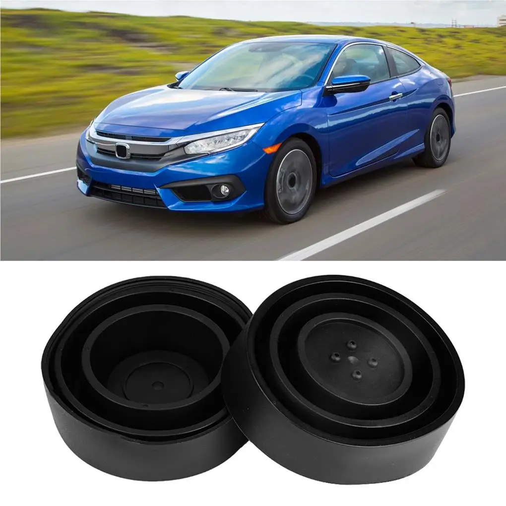 2Pcs Universal Sealed Rubber Car LED Headlight Dust Cover Housing Seal Cap 100mm Black Type-C