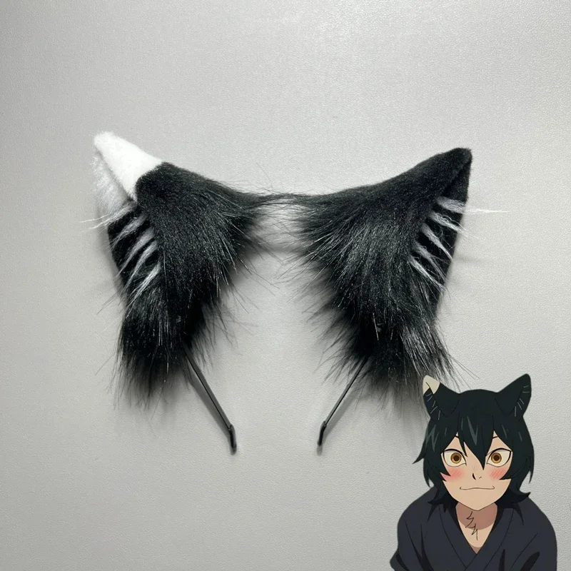 

Customized Handmade Black White Milk Cat Wolf Fox Ears Beast Ears Cosplay Halloween Christmas Party Cosplay Prop