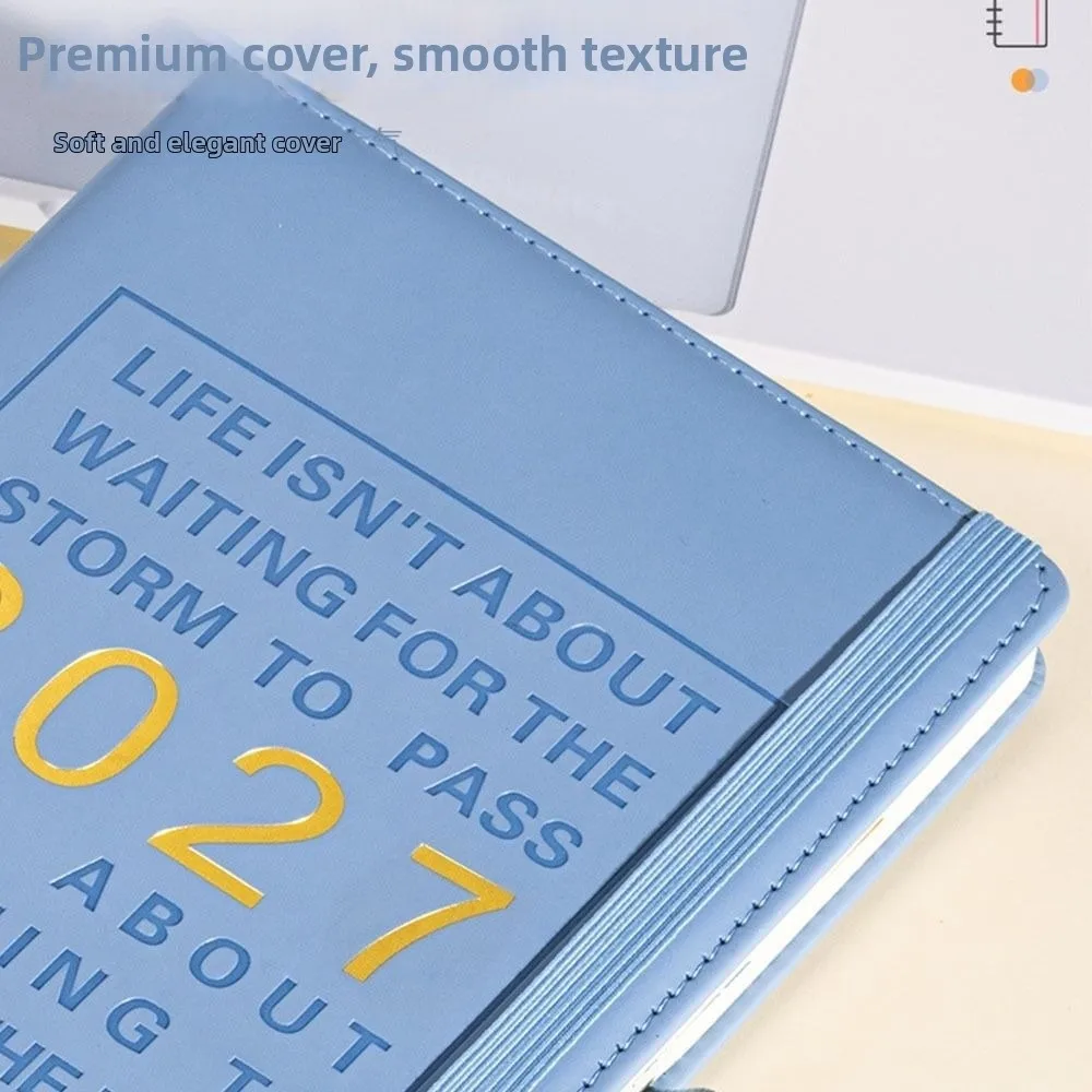Multifunctional A5 2027 Schedule Book English Efficiency Manual Notebook with Calendar 365 Day Planner Students