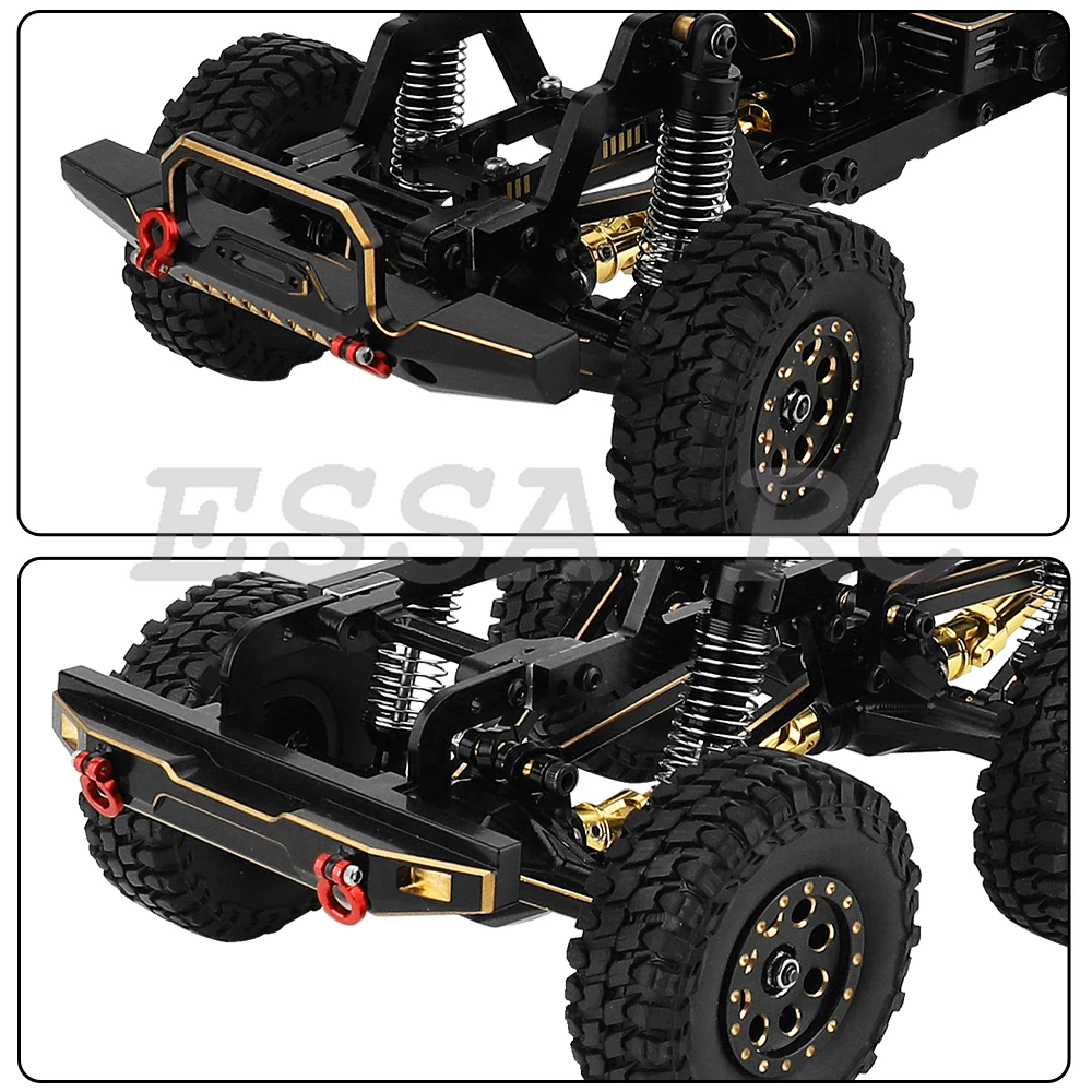 TRX4-M Mosiądz i metalowa rama podwozia samochodu RC 6x6 z przednimi środkowymi tylnymi osiami Skrzynia biegów DIY dla TRX4M 1/18 RC Crawler Części