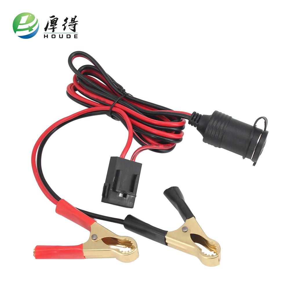 Alligator Clip Fast Charger Cigarette Lighter Socket Adapter 4 Ports PC Car Power Source 12-24V Stereo Fast Charger