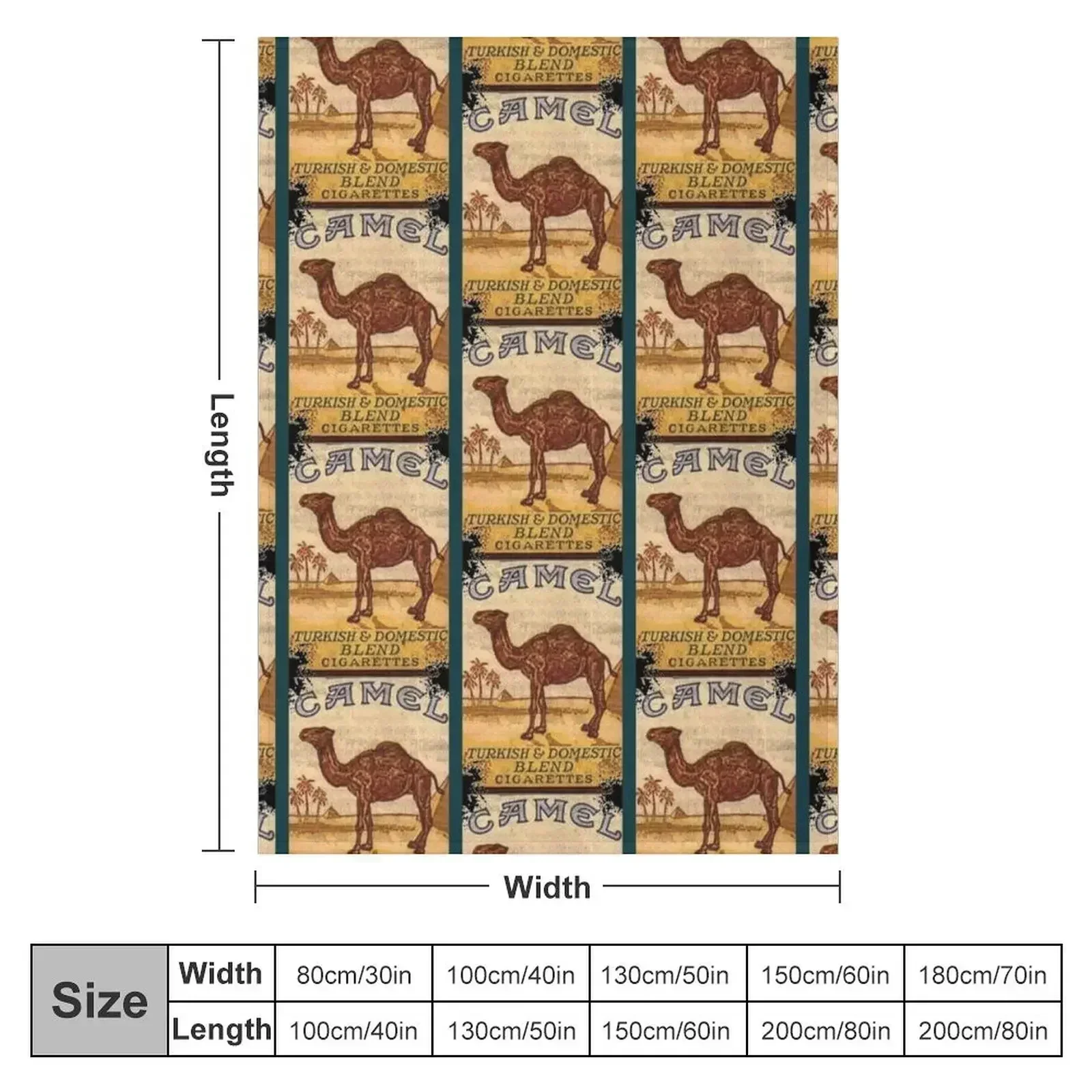 Camel Cigarettes Throw Blanket couch cozy soft plush fuzzy picnic outdoor blanket