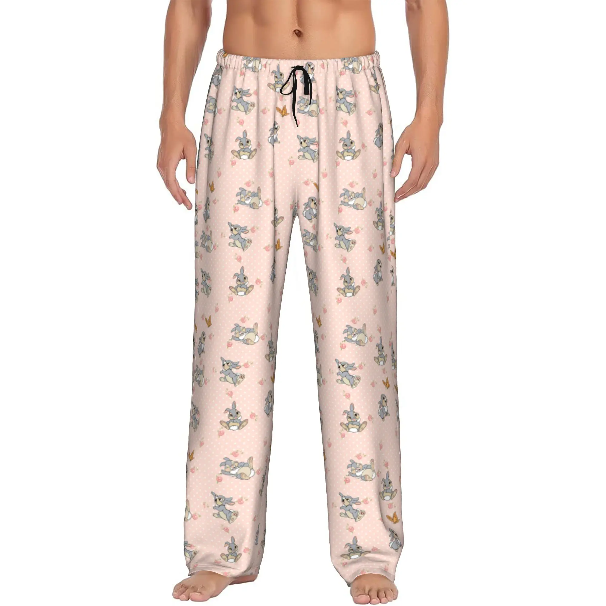 

Custom B-Bambies Anime Pajama Pants Sleepwear for Men Elastic Waistband Sleep Lounge Bottoms with Pockets