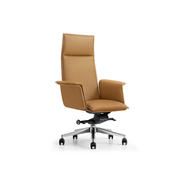Luxury Modern Commercial Office Furniture Comfortable PU Leather Reclining Adjustable Desk Ergonomic Chair Set