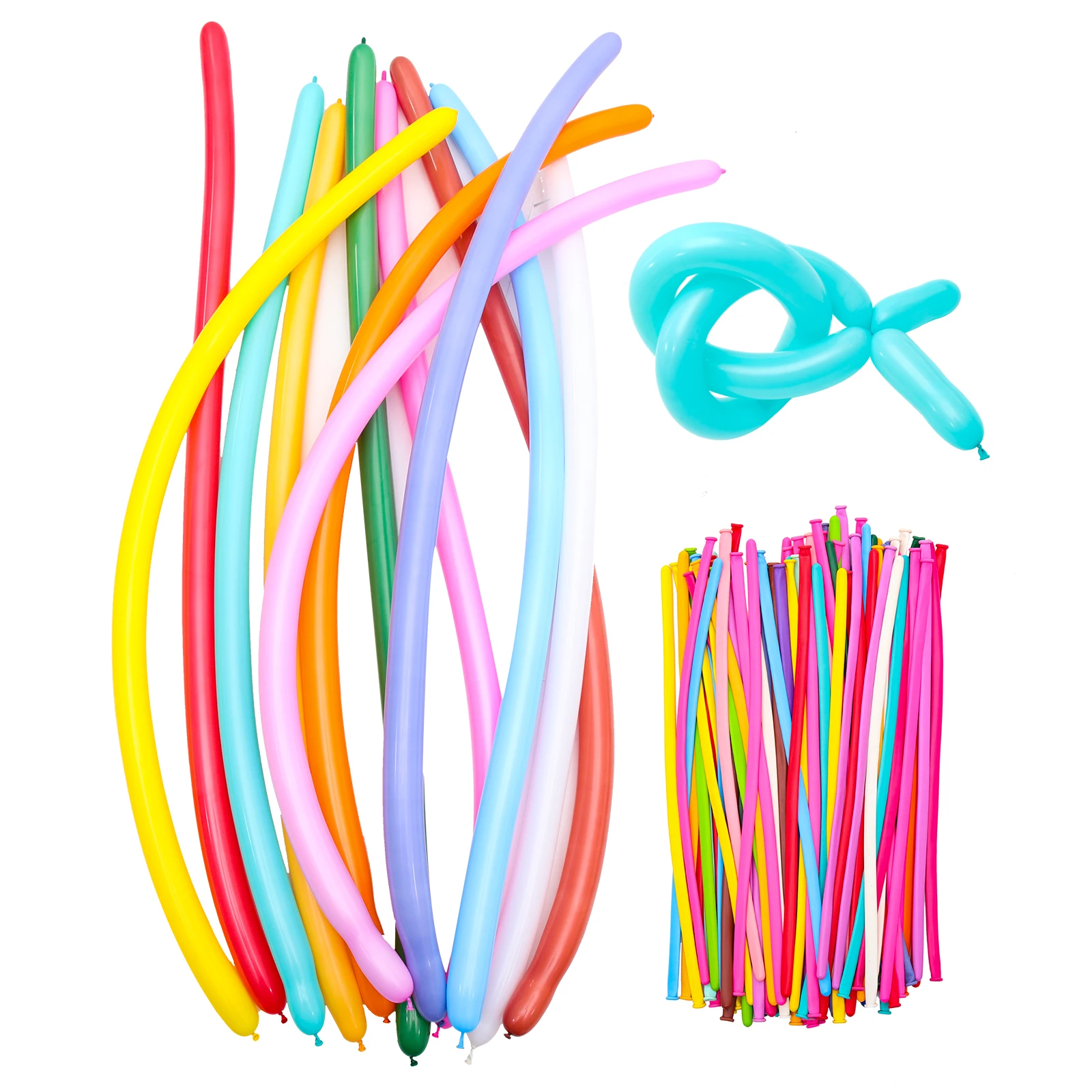 

100 Pcs Long Balloon Bright Wedding Balloons Reveal Party Bridal Shower Modelling Bride