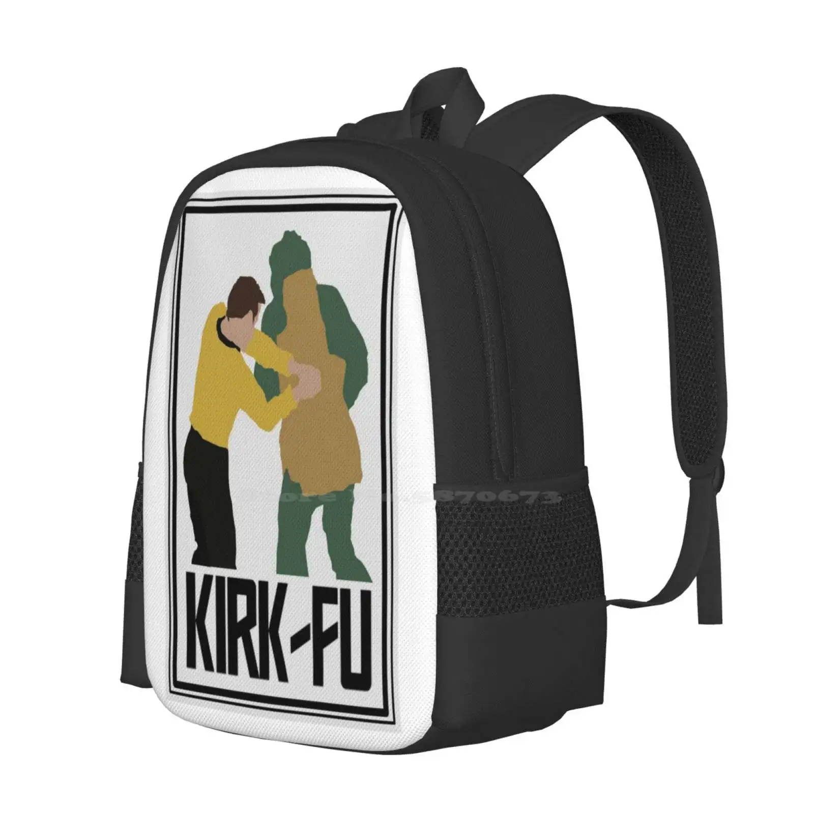 Bolsa de diseño con patrón de Kirk Fu, mochila para estudiantes, Kirk Fu, Kirkfu, Gorn