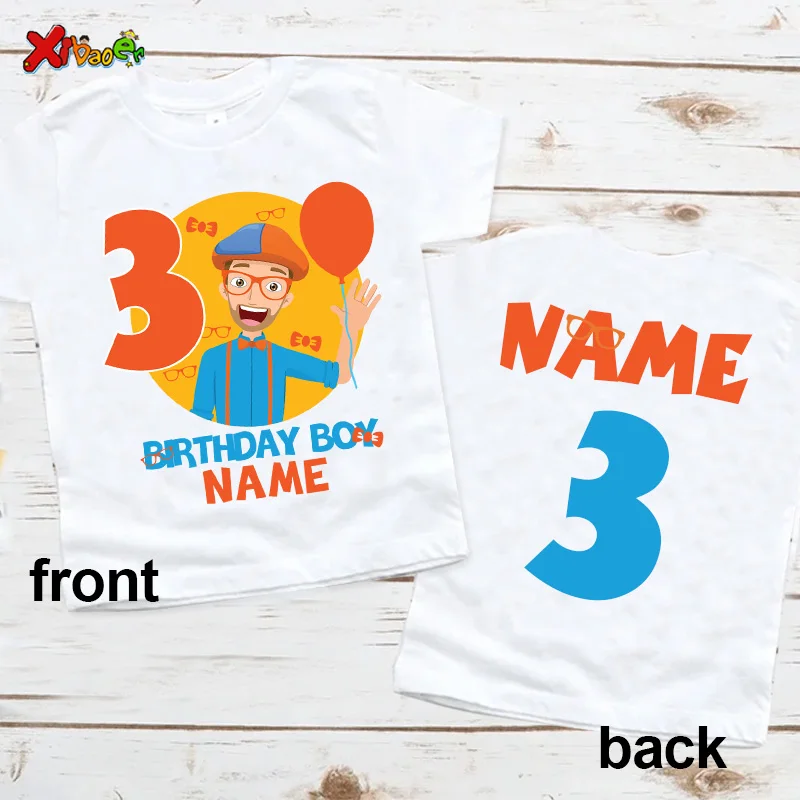 Boys Birthday Shirt Birthday Party Shirt Girl Shirt Custom Name Shirt Toddler Baby One Kids Summer Boys Clothes T-shirts 1st 3th