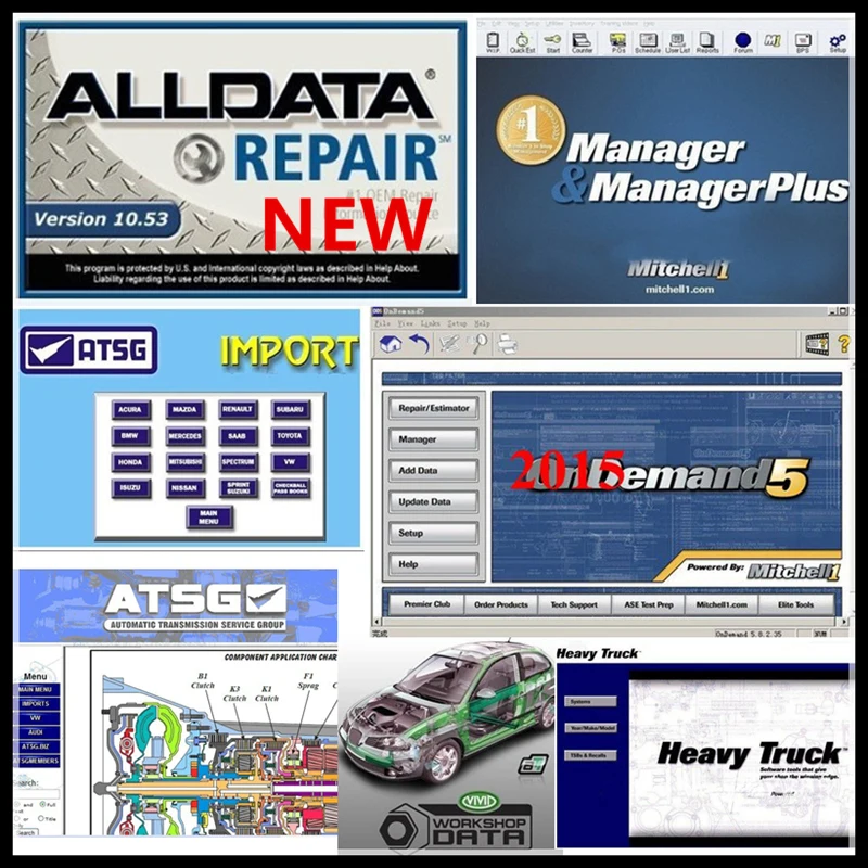 2022 all data Auto Repair software Alldata 10.53 Mit--chell od5 software Vivid workshop data 49n1 1tb hdd afree help install all