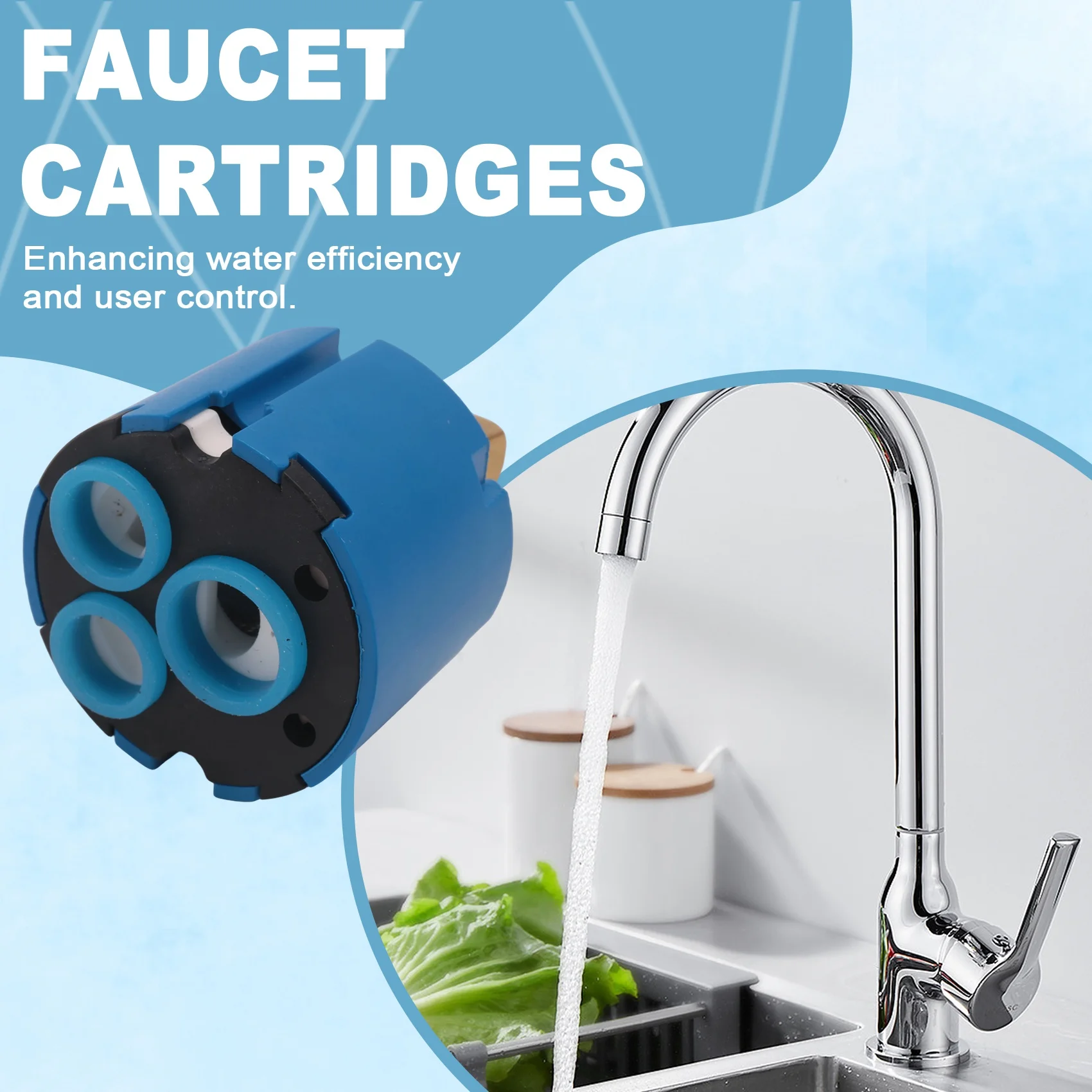AT43-46048000 Replacement Faucet Cartridge For Grohe Single-Lever Mixer Tap,Single-Hand Mixing Valve Cartridge